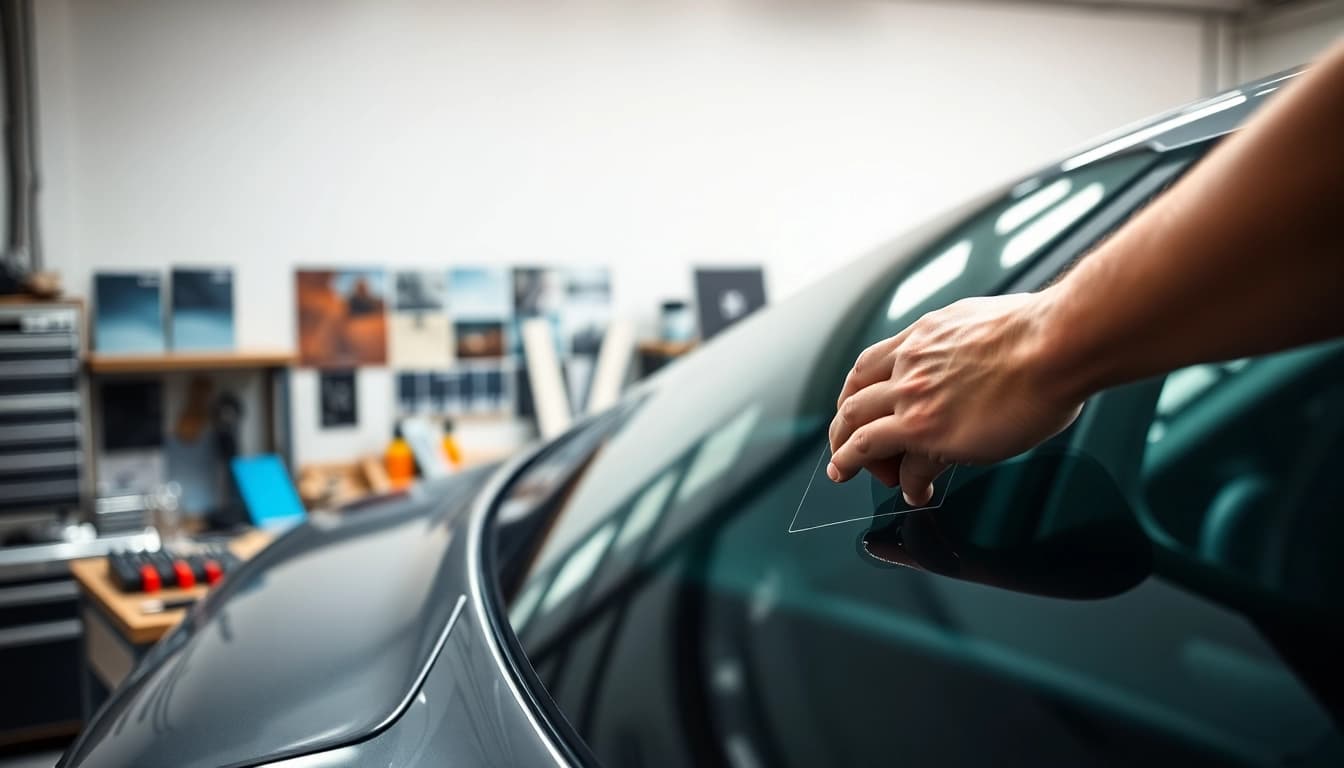 Transform your vehicle with window tint Chattanooga, showcasing professionals applying high-quality tint.