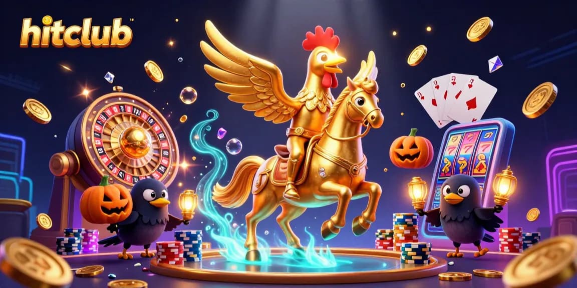 Join the excitement at hitclub with a vibrant 3D midnight casino scene, showcasing thrilling games.