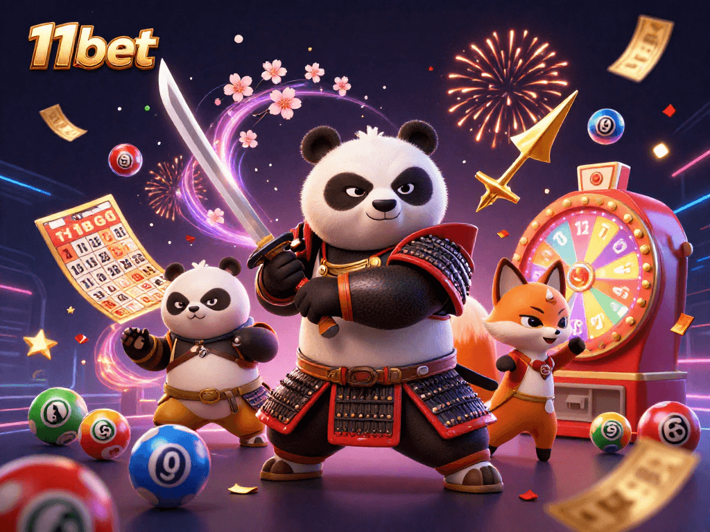 Engage with the thrilling 11bet casino experience amidst a vibrant 3D celebration.