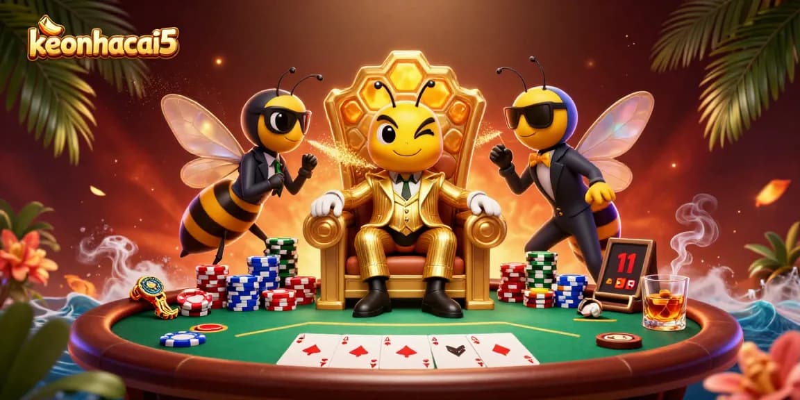 Engage in thrilling action with keonhacai5's vibrant 3D casino scene featuring a bumblebee mob boss.