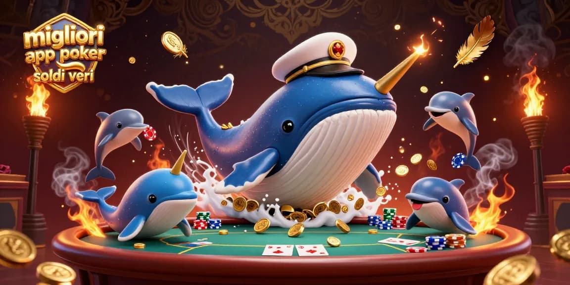 Gioca con le migliori app poker soldi veri mentre il balena capitano e i delfini eseguono acrobazie con fiches