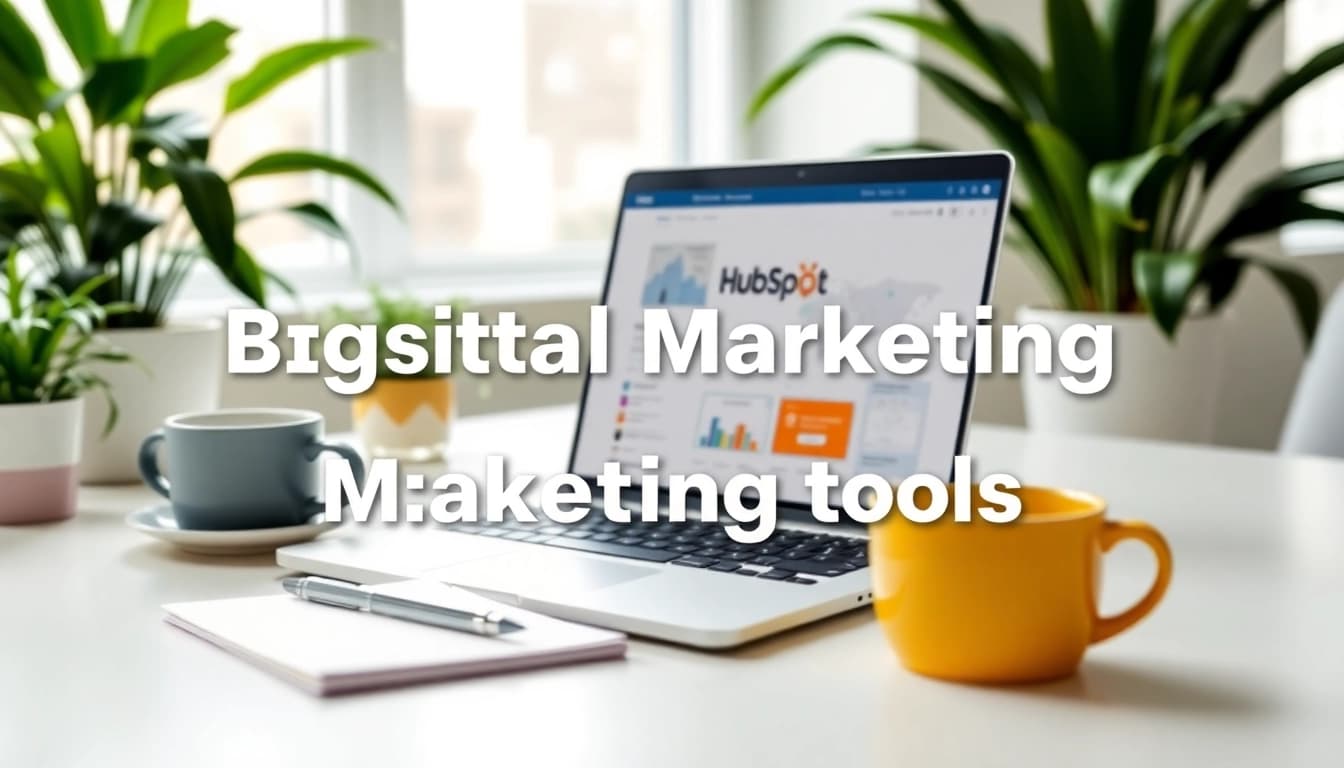 Utilizing hubspot free tools in a professional marketing workspace for productivity.