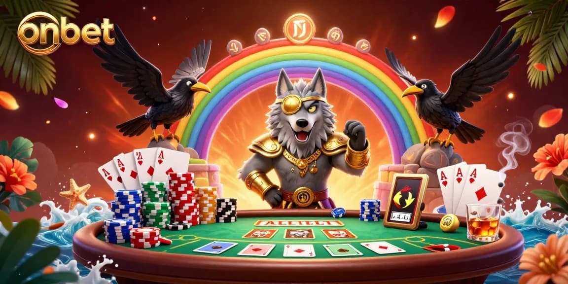 Experience thrilling gameplay at onbet with 3D Norse characters in a vibrant casino scene.