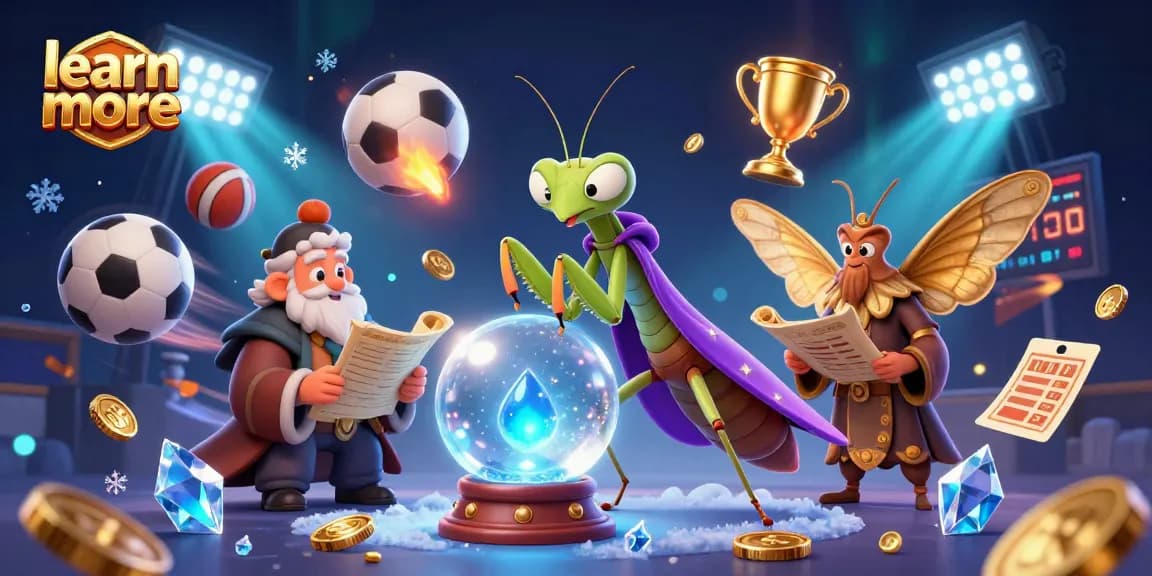 Learn more with the cartoon fortune teller and moth librarian in a vibrant casino scene.