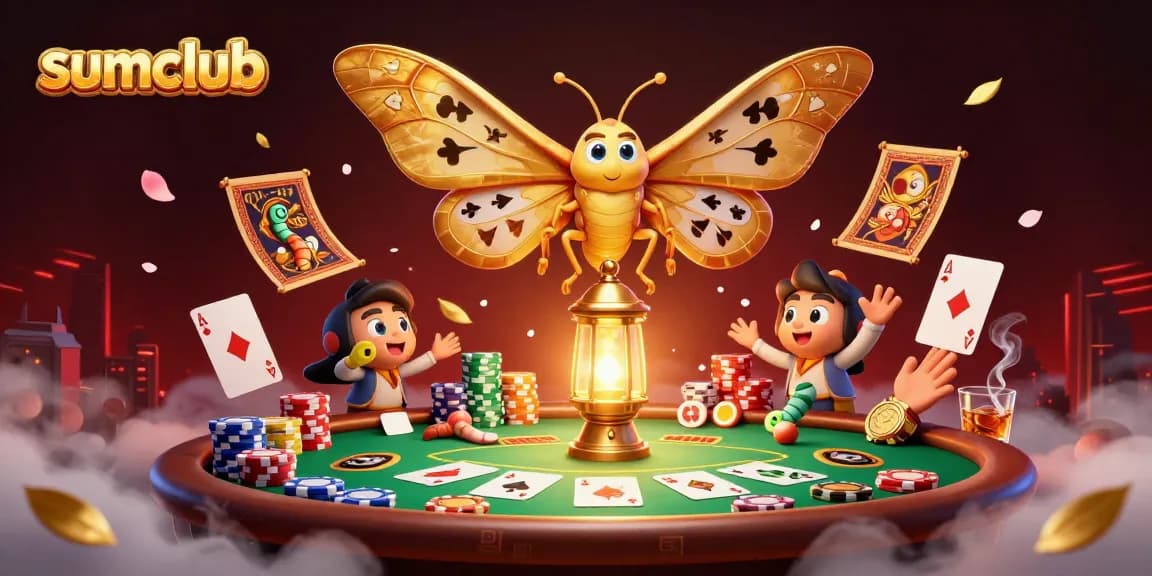 Experience excitement at sumclub with golden wings and vibrant casino elements.