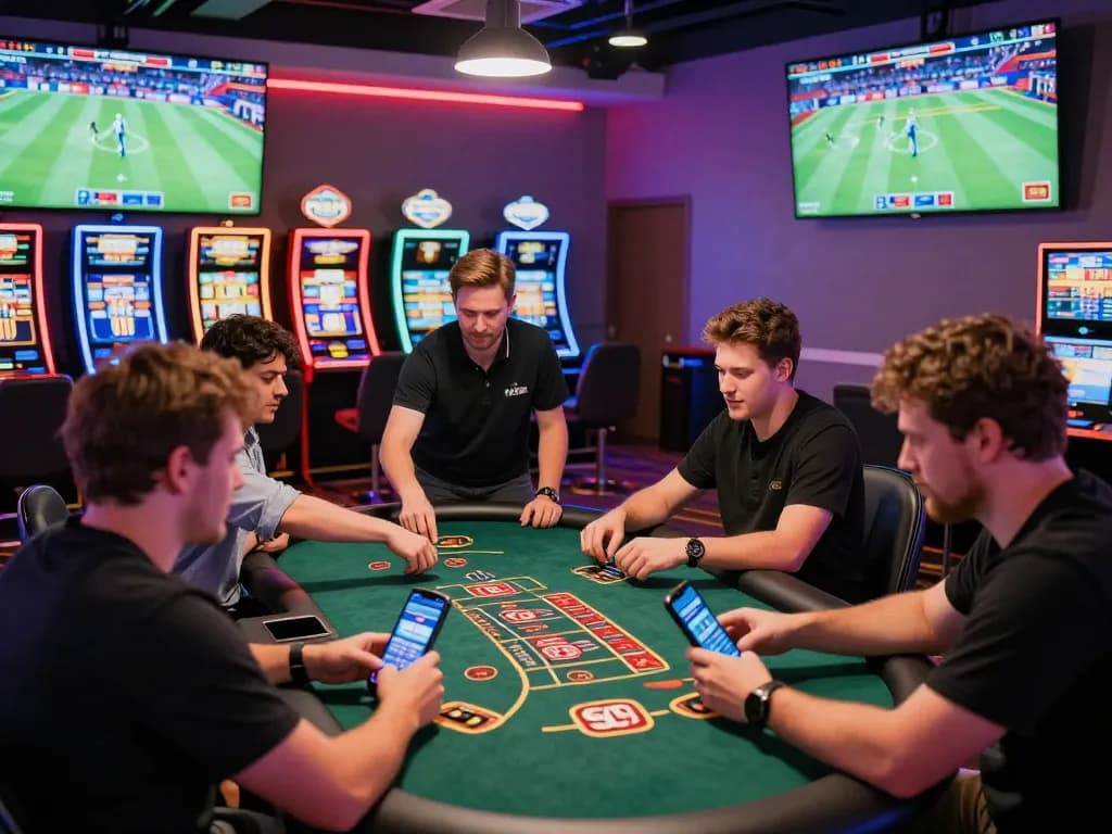 Dynamic online gaming experience at C168 with players and colorful lights