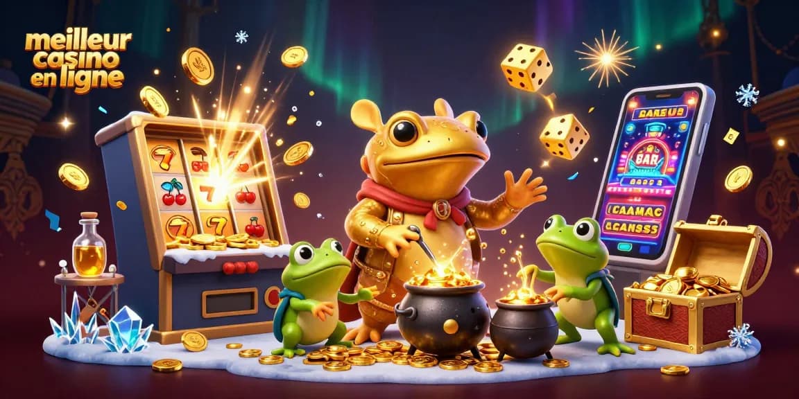 Visualisez le meilleur casino en ligne avec des éléments de jeu dynamiques et colorés.