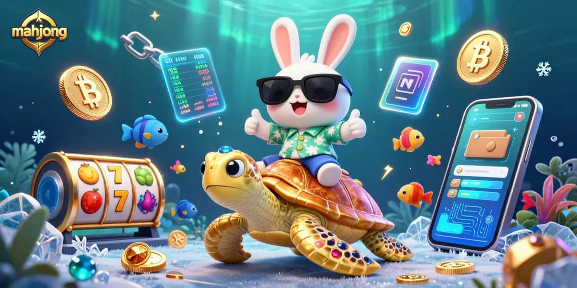 Win big in mahjong with a vibrant 3D scene featuring playful characters and slot elements.