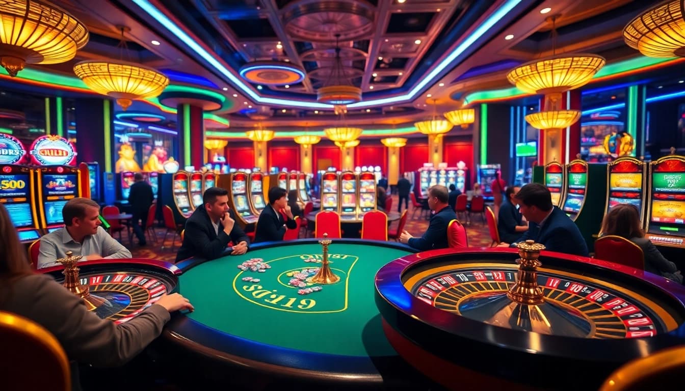 Vivez l'excitation de la meilleure casino en ligne avec des joueurs à une table de poker dynamique.