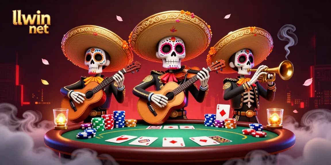 Engage with exciting poker action at llwin net featuring a vibrant mariachi band scene.