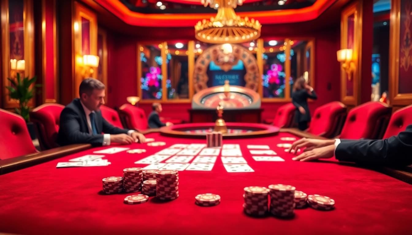 Vivez l'excitation de la meilleure casino en ligne avec une action poker dynamique et une ambiance de jeu luxueuse.