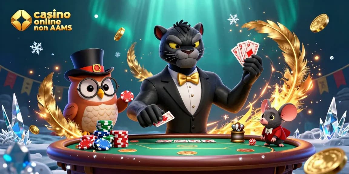 Gioca nei migliori casino online non AAMS con tavolo da poker e personaggi eccentrici.