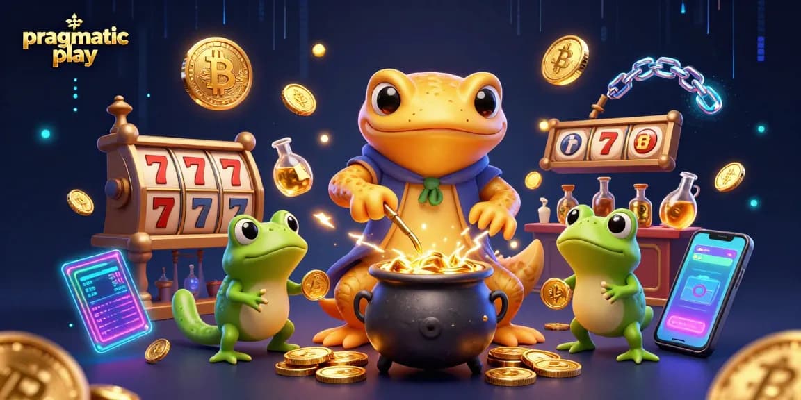 Experience winning strategies with Pragmatic Play's dynamic slot game elements in this vibrant 3D casino illustration.
