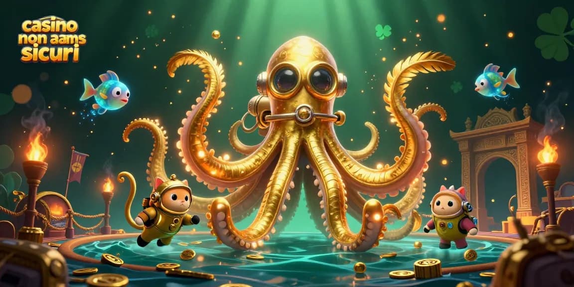 Giocare nei casinò non AAMS sicuri con il kraken affiancato da un gatto subacqueo