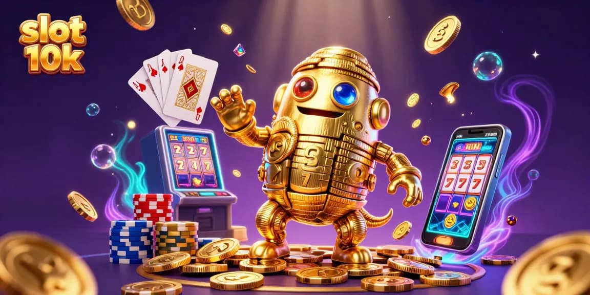 Engage with slot 10k features in this vibrant casino scene with dynamic elements and treasures.