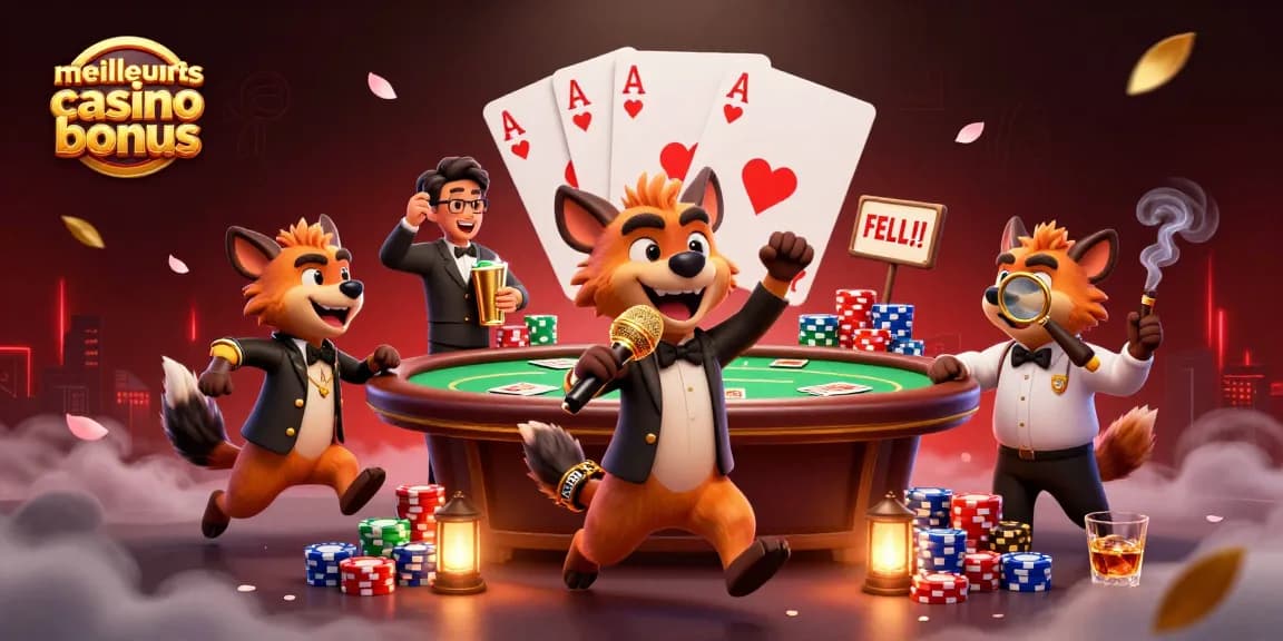 Découvrez les meilleurs sites casino bonus avec une scène de casino animée et dynamique.