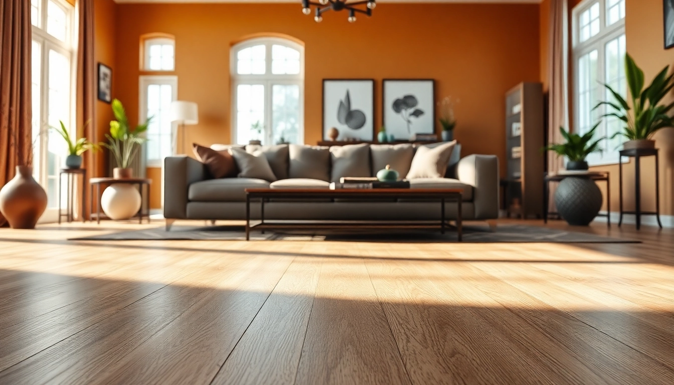 Admire the luxury vinyl flooring enhancing a chic living room ambiance.