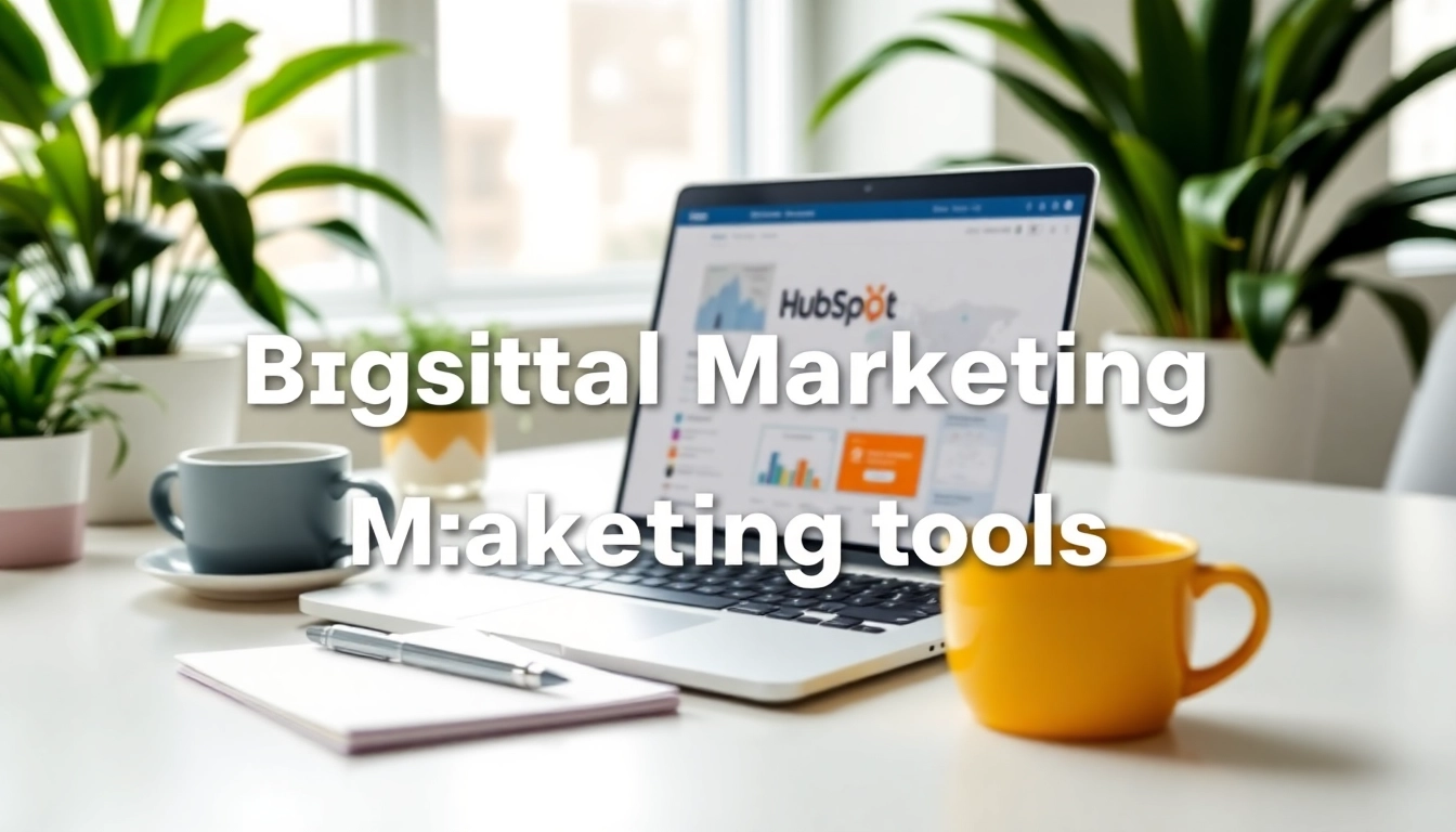 Utilizing hubspot free tools in a professional marketing workspace for productivity.