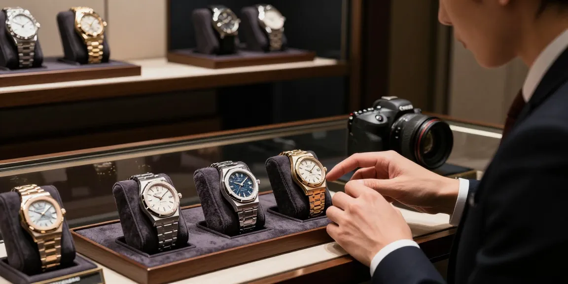 Showcasing super clone watches in a luxurious boutique setting, highlighting exquisite details and craftsmanship.
