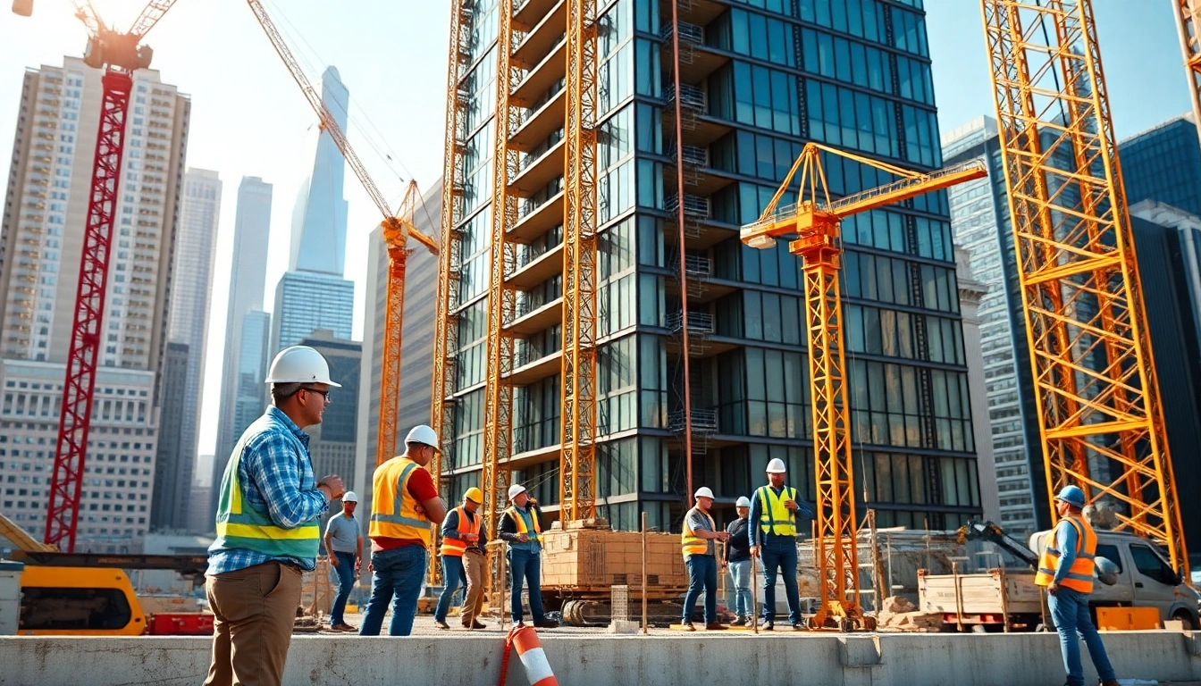 Showcasing skilled team working on commercial project, highlighting New York Commercial General Contractor's expertise.