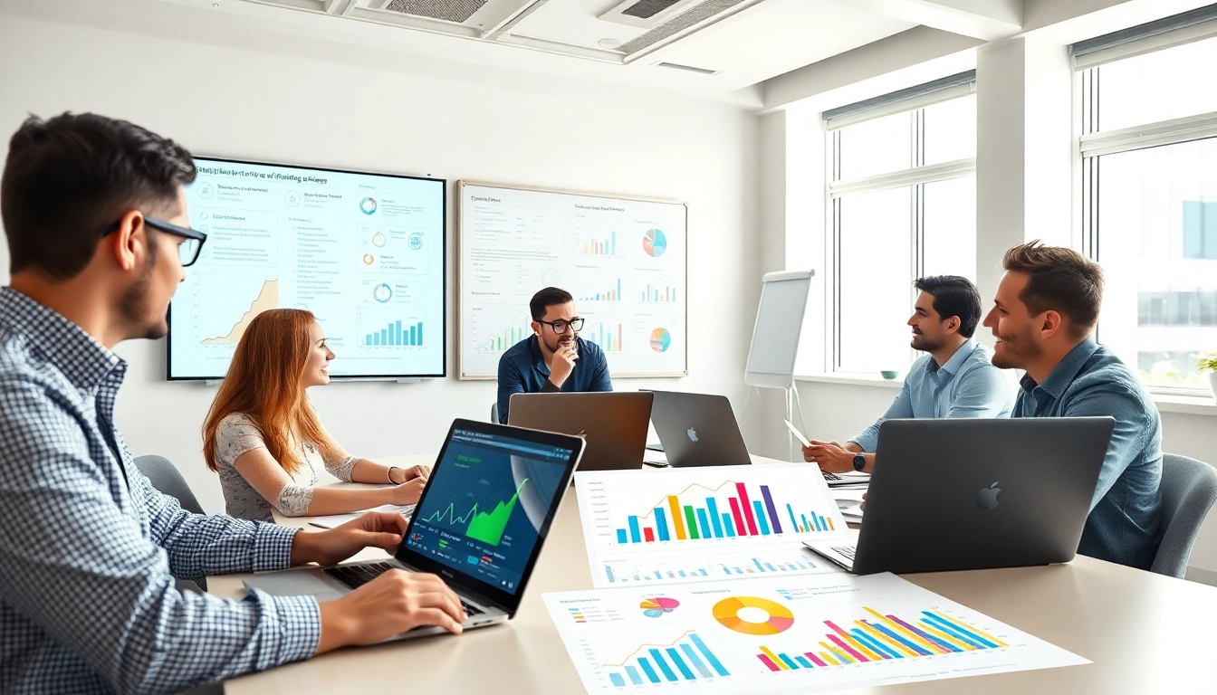 Engaging team strategizing on effective smm services with digital analytics