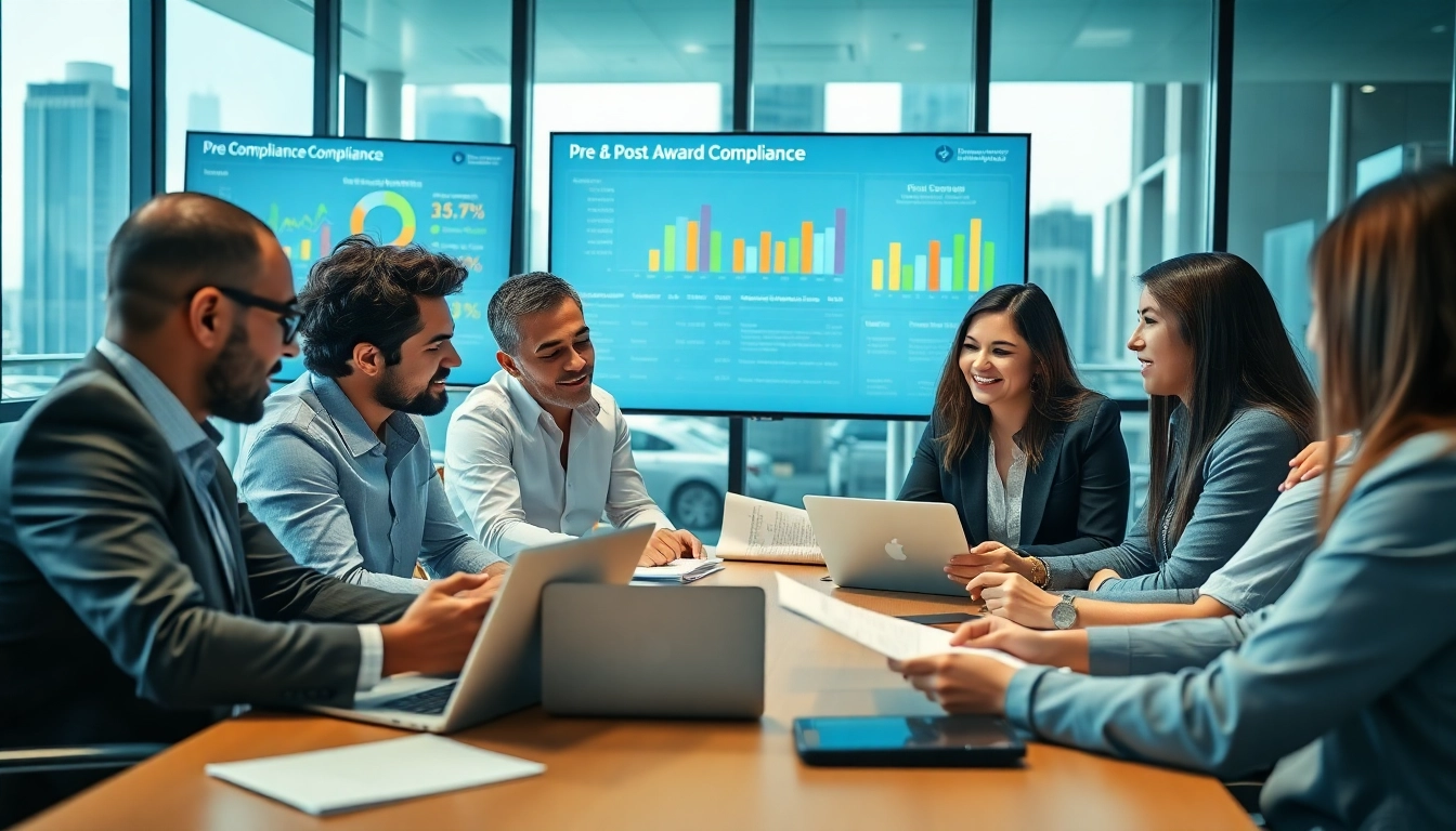 Engage in pre and post award compliance discussions within a collaborative business environment.