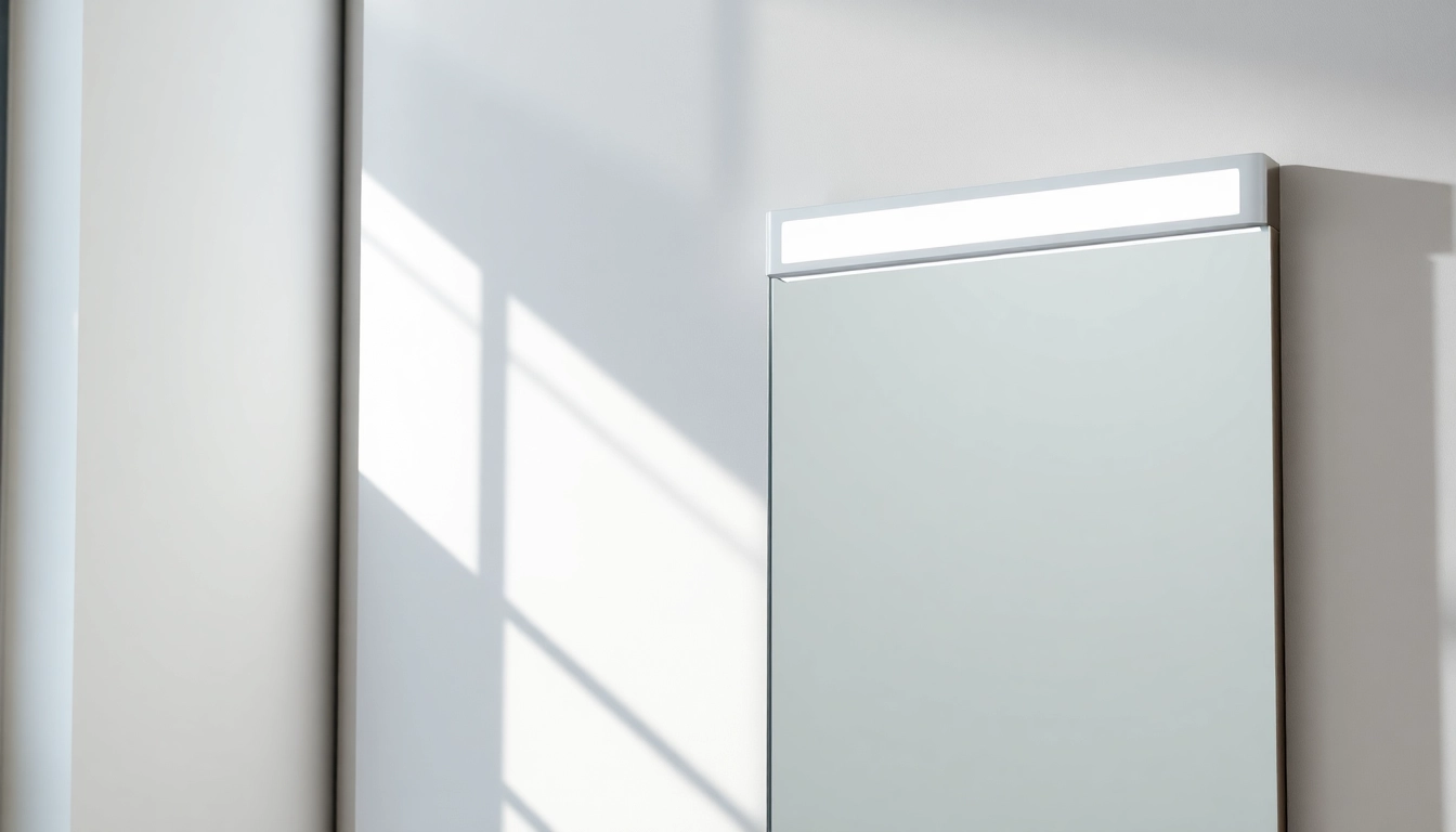 Spiegelschrank mit LED Beleuchtung bietet eleganten Stauraum im Badezimmer