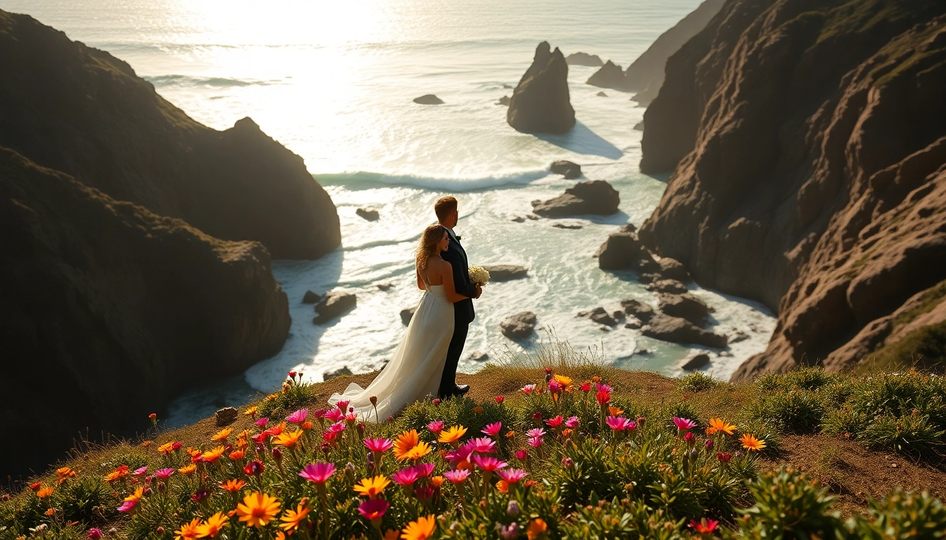 Celebrate love during a breathtaking Big Sur wedding photography session at sunset by the ocean.