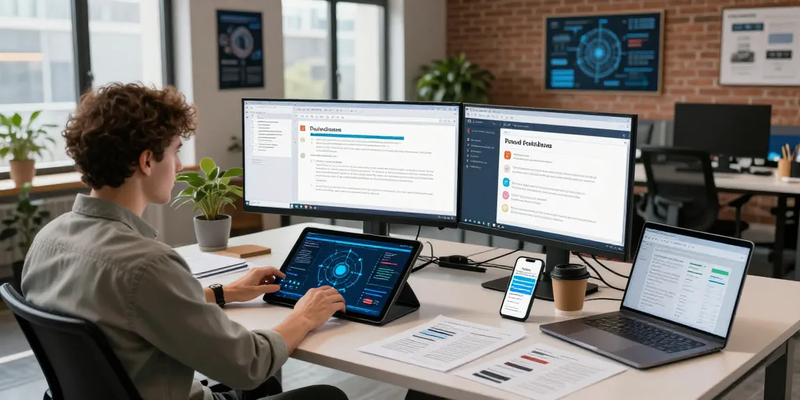 Detect PDF fraud using advanced AI technology in a modern workspace with data analyst reviewing documents.