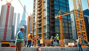 Showcasing skilled team working on commercial project, highlighting New York Commercial General Contractor's expertise.