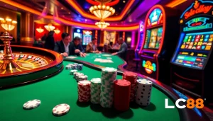 LC88 bio highlights thrilling casino action with poker, roulette, and lively slot machines.