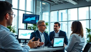 Engaging scene with business consultants in Dubai actively collaborating on strategies.