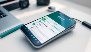 GB WhatsApp interface displayed on a smartphone, showcasing features like themes and privacy options.